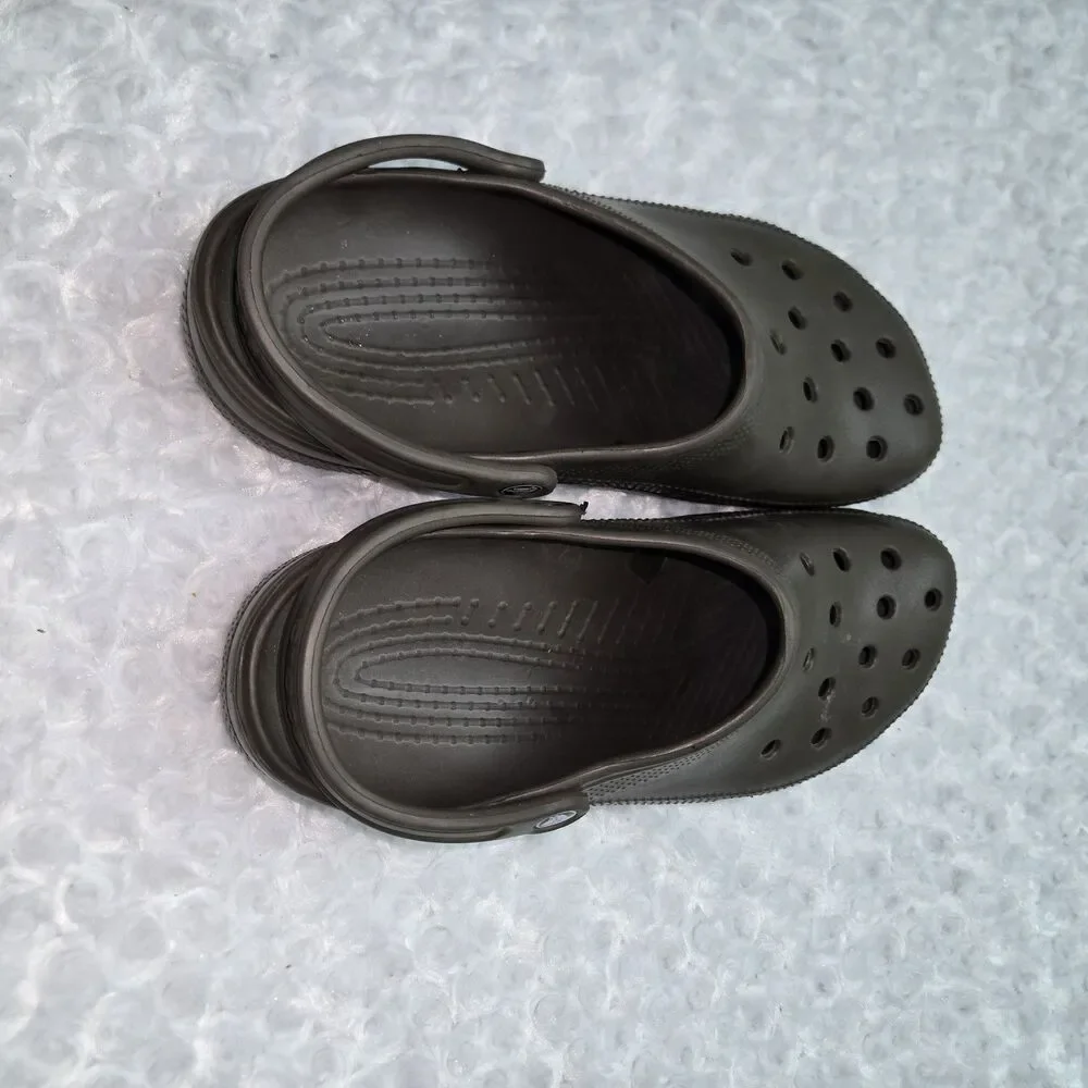 Crocs Classic Brown Slip On Comfort Clogs Unisex Mens 12